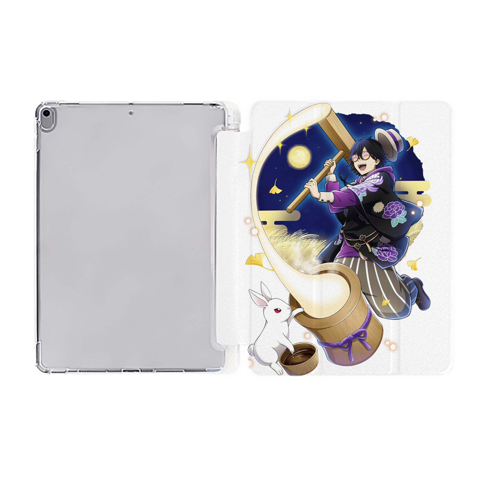 （画像用） 文豪ストレイドッグス Bungo Stray Dogs IPad ケース ペン収納付き 三つ折りスタンド PUレザー×シリコン 対応機種9.5/10.5/10.9インチ
